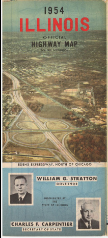 1970 OFFICIAL ILLINOIS HIGHWAY ROAD MAP 